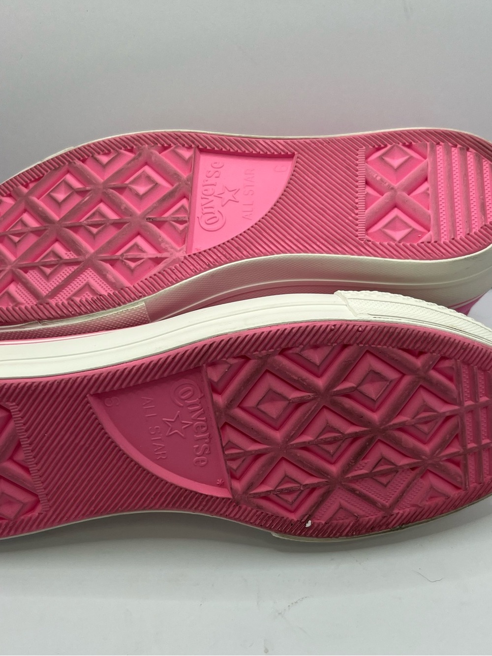 Converse Chuck Taylor Lift Platform Retro Varsity “Oops” Pink Canvas Sneaker - Picture 8 of 8